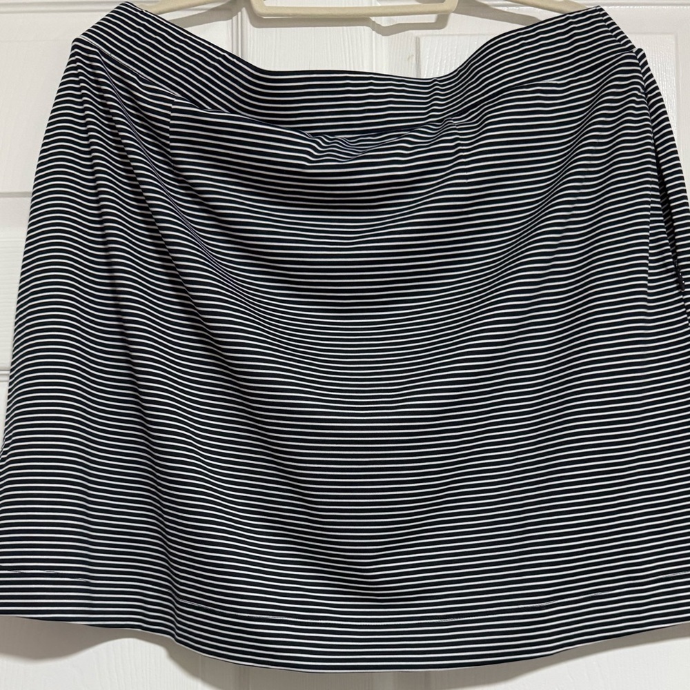 CHICO’S STRIPPED SKORT 3XL NAVY WHITE PULL-ON SKIRT SHORTS PLUS SIZE NWT - Picture 3 of 11